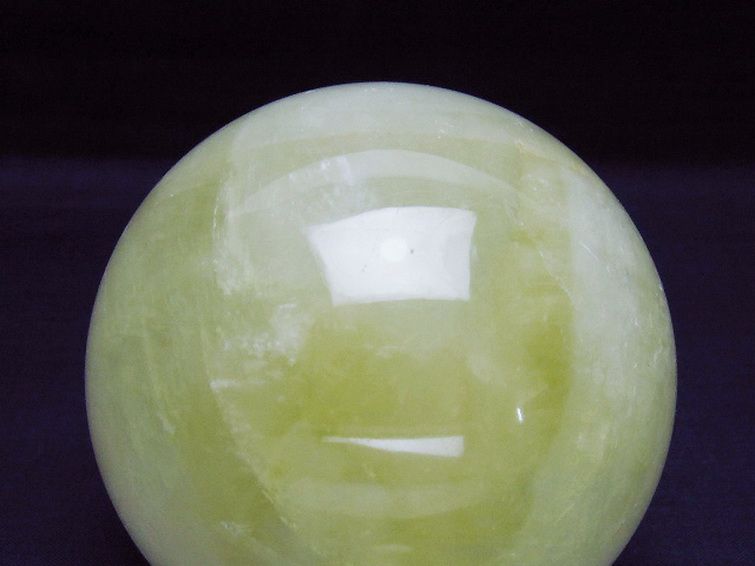 1.1Kg カルサイト 丸玉 90mm [t461-11657] 2枚目