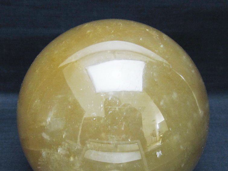 2.6Kg カルサイト 丸玉 127mm [t461-11674] 2枚目