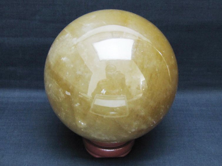 2.6Kg カルサイト 丸玉 127mm [t461-11674] 3枚目