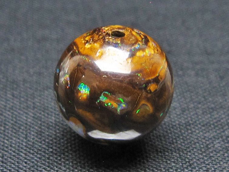 アイアンオパール 粒売 ビーズ 13mm [t468-593] 1枚目