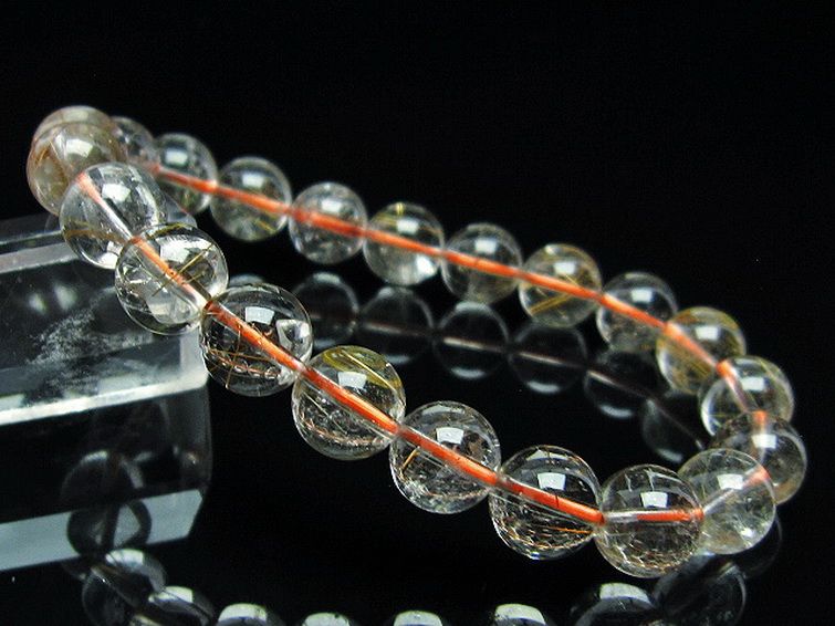 ゴールドタイチンルチル ブレスレット 9mm [T473-4381] 1枚目