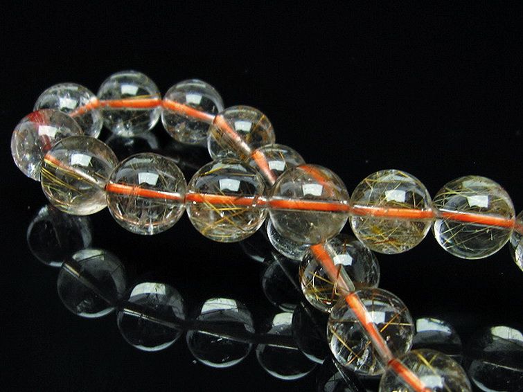 ゴールドタイチンルチル ブレスレット 9mm [T473-4381] 2枚目