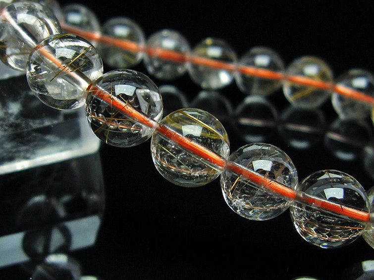 ゴールドタイチンルチル ブレスレット 9mm [T473-4381] 3枚目