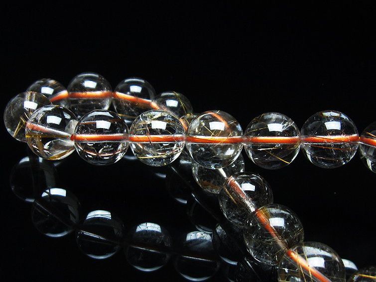 ゴールドタイチンルチル ブレスレット 9mm [T473-4680] 2枚目