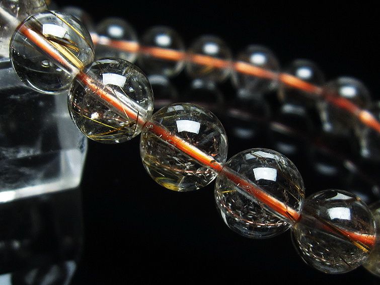 ゴールドタイチンルチル ブレスレット 9mm [T473-4680] 3枚目