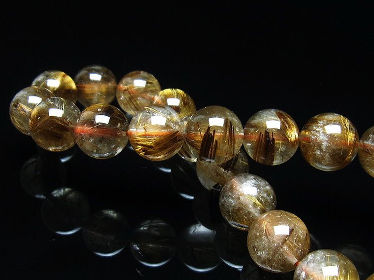 ゴールドタイチンルチル ブレスレット 9mm [T473-4767] 2枚目