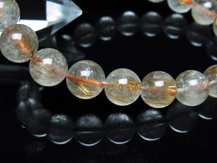 ゴールドタイチンルチル ブレスレット 9mm [T473-4882] 3枚目