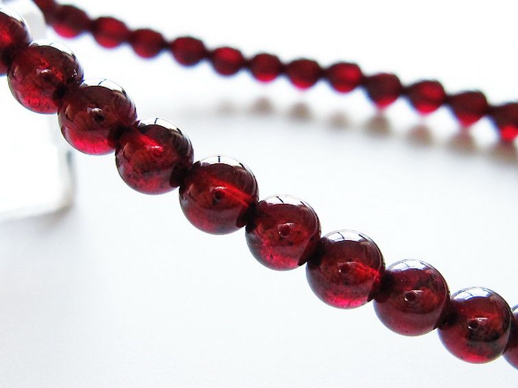 キャンディピンクガーネット ブレスレット 5mm [T483-7302] 3枚目