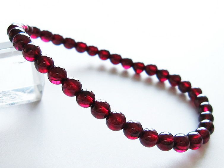 キャンディピンクガーネット ブレスレット 5mm [T483-7304] 1枚目