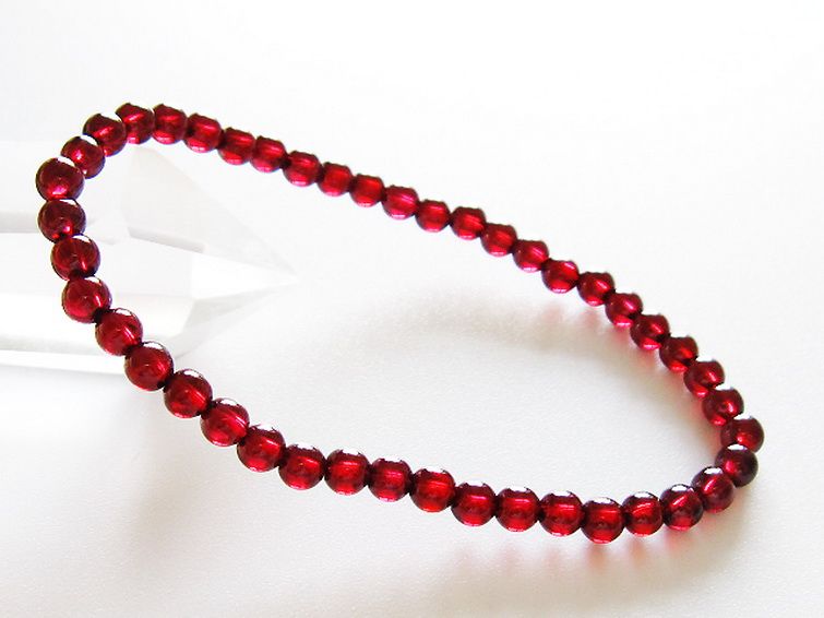 キャンディピンクガーネット ブレスレット 4mm [t483-7887] 1枚目