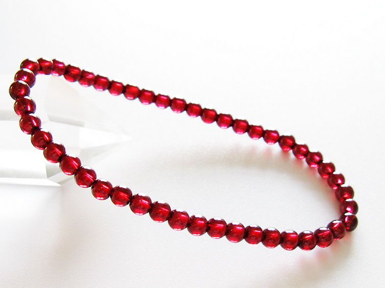 キャンディピンクガーネット ブレスレット 4mm [t483-7895] 1枚目