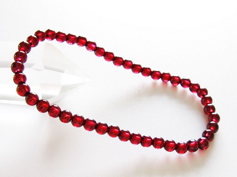 キャンディピンクガーネット ブレスレット 4mm [t483-7899] 1枚目