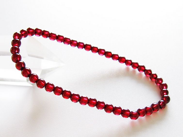 キャンディピンクガーネット ブレスレット 4mm [t483-7903] 1枚目