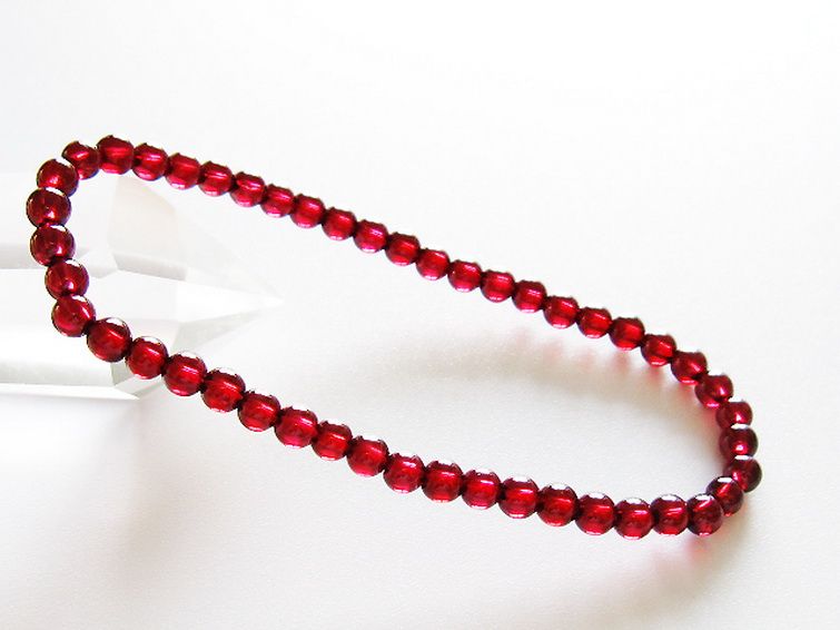 キャンディピンクガーネット ブレスレット 4mm [t483-7909] 1枚目