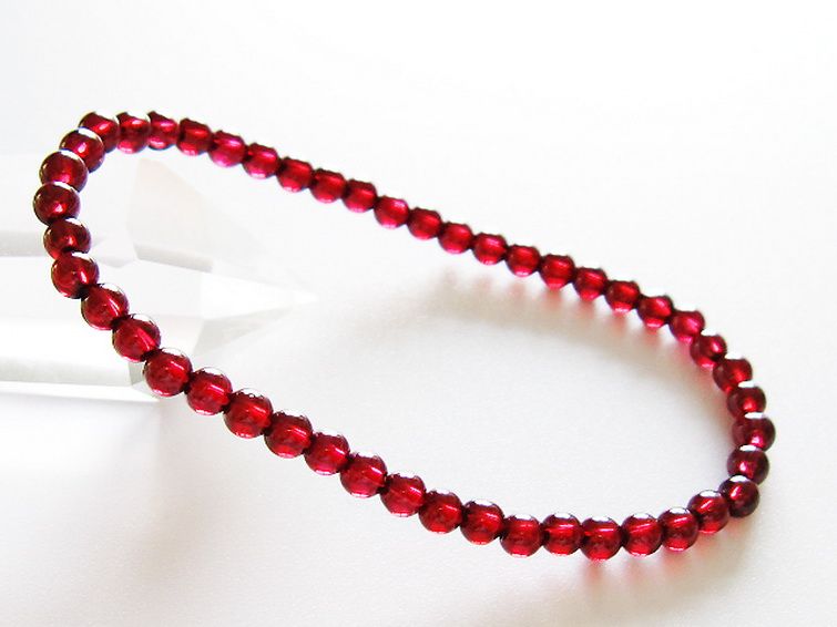 キャンディピンクガーネット ブレスレット 4mm [t483-7919] 1枚目
