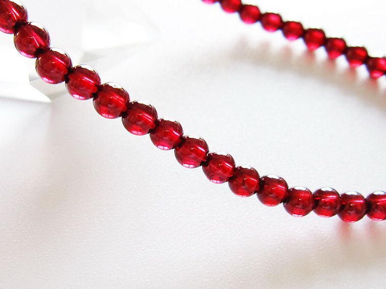 キャンディピンクガーネット ブレスレット 4mm [t483-7919] 3枚目