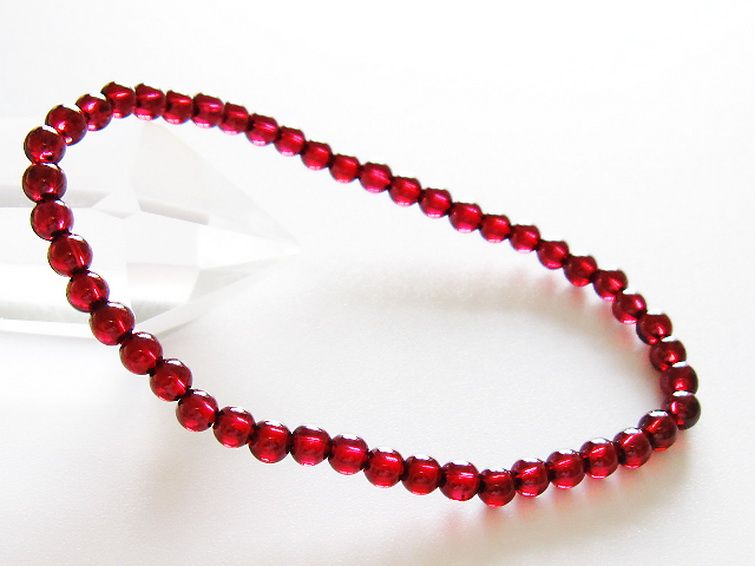 キャンディピンクガーネット ブレスレット 4mm [t483-7934] 1枚目
