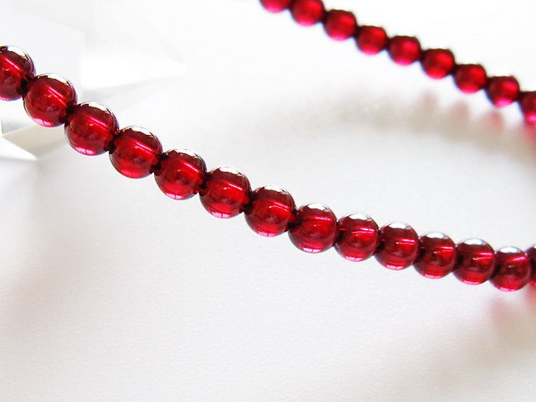 キャンディピンクガーネット ブレスレット 4mm [t483-7957] 3枚目