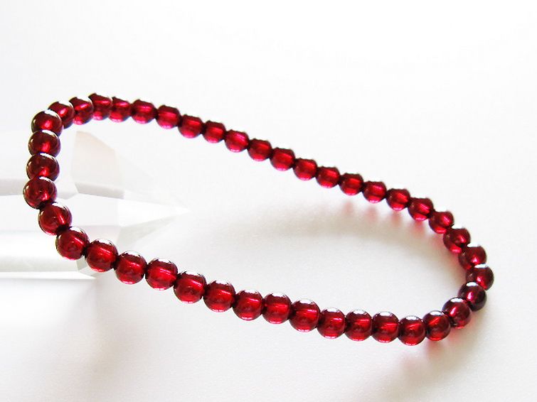 キャンディピンクガーネット ブレスレット 4mm [t483-7980] 1枚目