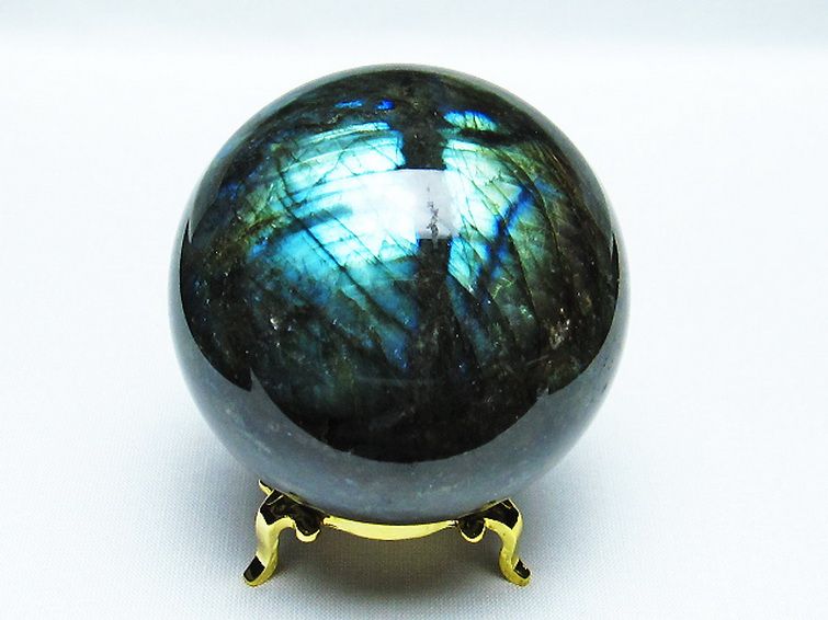 ラブラドライト 丸玉 67mm [T484-2244] 3枚目