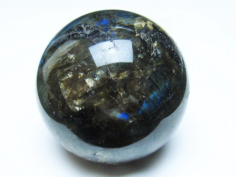 ラブラドライト 丸玉 66mm [t484-2485] 1枚目
