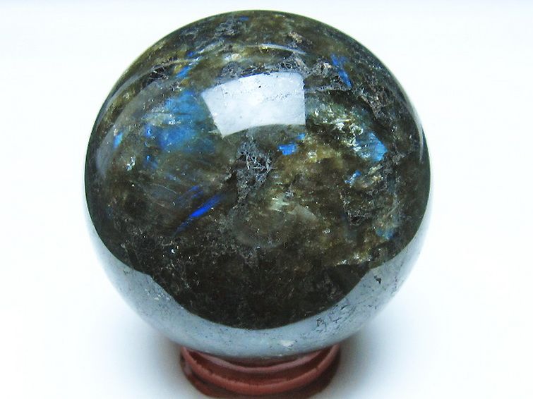 ラブラドライト 丸玉 67mm [T484-2486] 3枚目