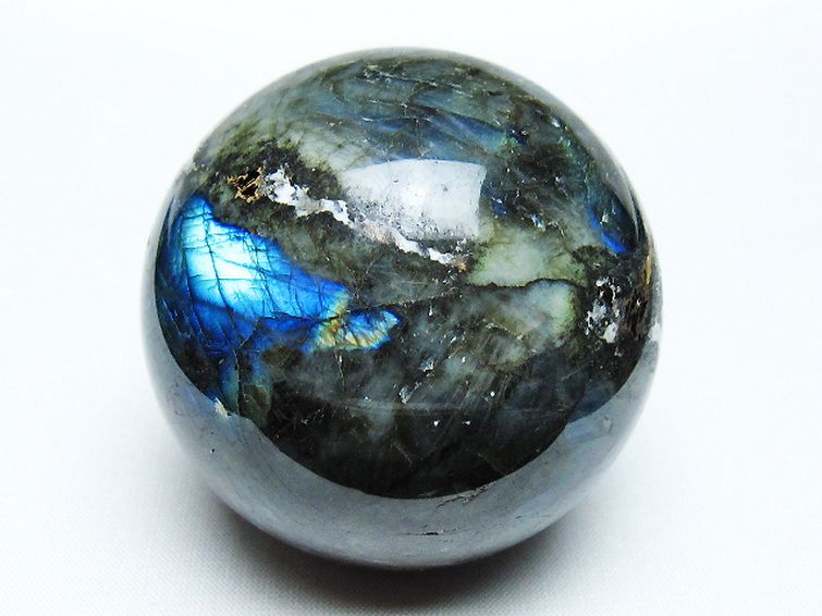 ラブラドライト 丸玉 62mm [T484-2622] 1枚目