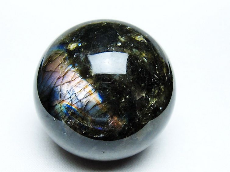 ラブラドライト 丸玉 65mm [t484-2631] 1枚目