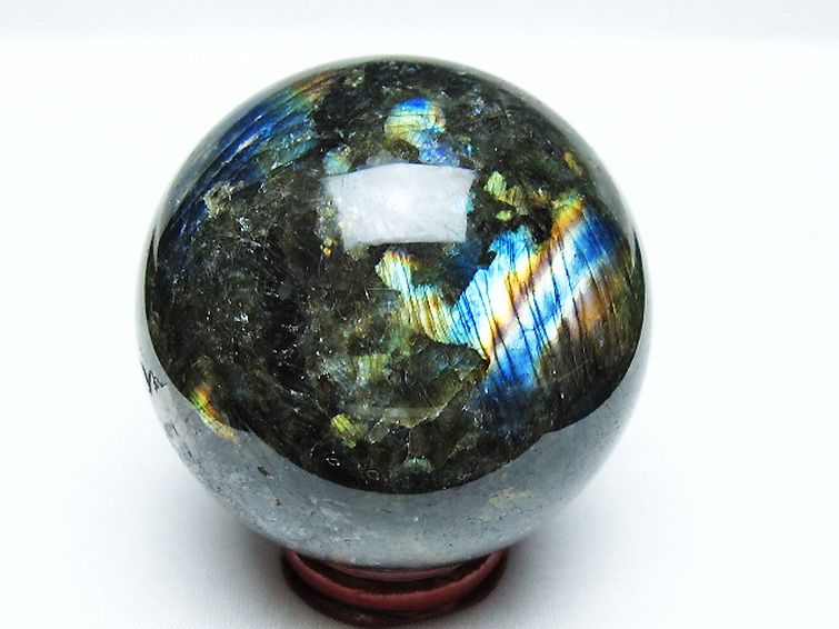 ラブラドライト 丸玉 68mm [T484-2660] 3枚目