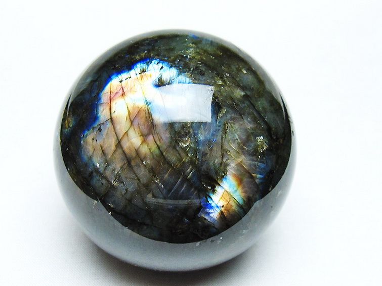 ラブラドライト 丸玉 64mm [T484-2722] 1枚目