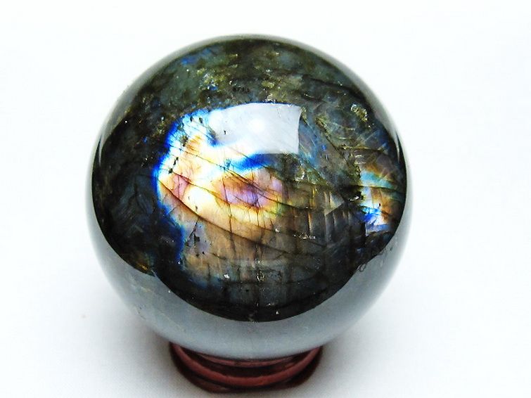 ラブラドライト 丸玉 64mm [T484-2722] 3枚目