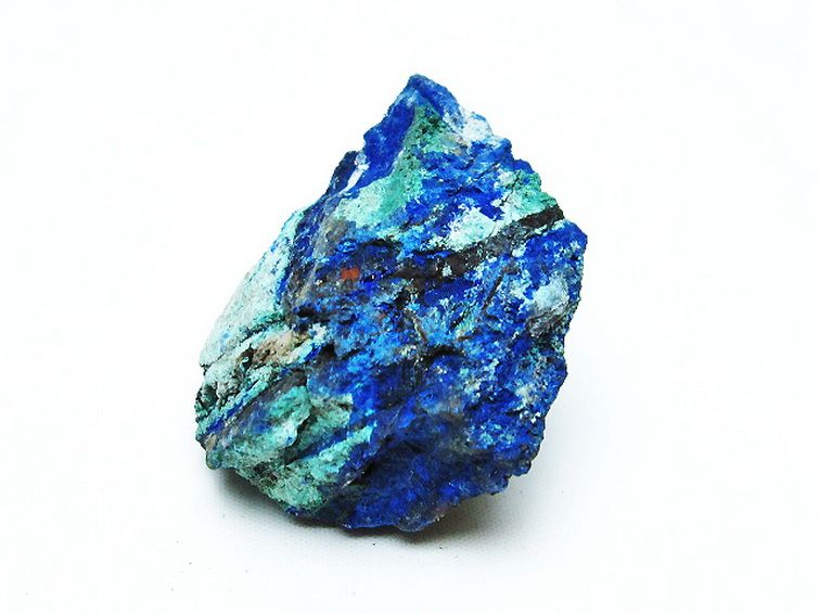 アズライト 藍銅鉱 ブルーマラカイト 原石[T485-3189] 2枚目