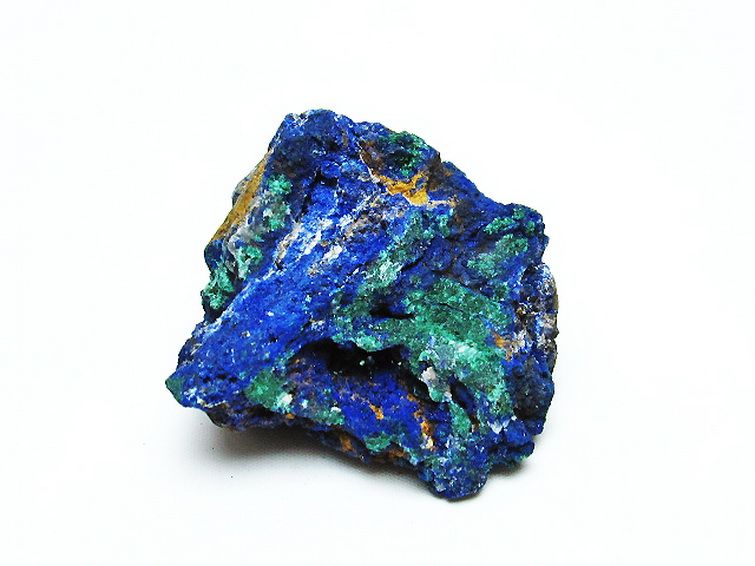 アズライト 藍銅鉱 ブルーマラカイト 原石[T485-3214] 1枚目
