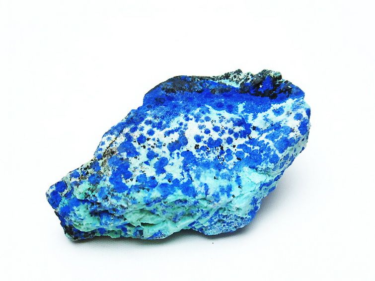 アズライト 藍銅鉱 ブルーマラカイト 原石[T485-3225] 3枚目