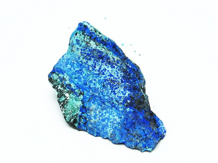 アズライト 藍銅鉱 ブルーマラカイト 原石[T485-3228] 1枚目