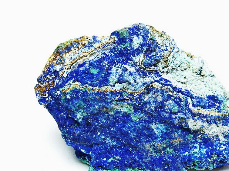 アズライト 藍銅鉱 ブルーマラカイト 原石[T485-3236] 2枚目