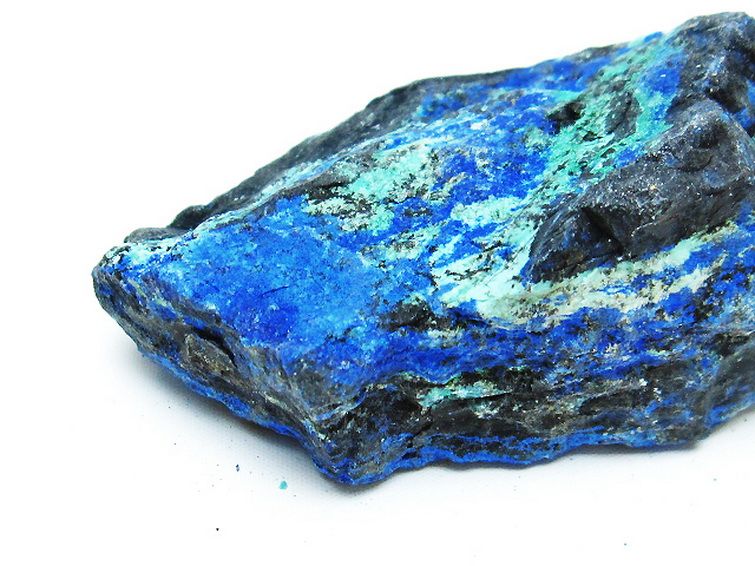 アズライト 藍銅鉱 ブルーマラカイト 原石[T485-3243] 2枚目