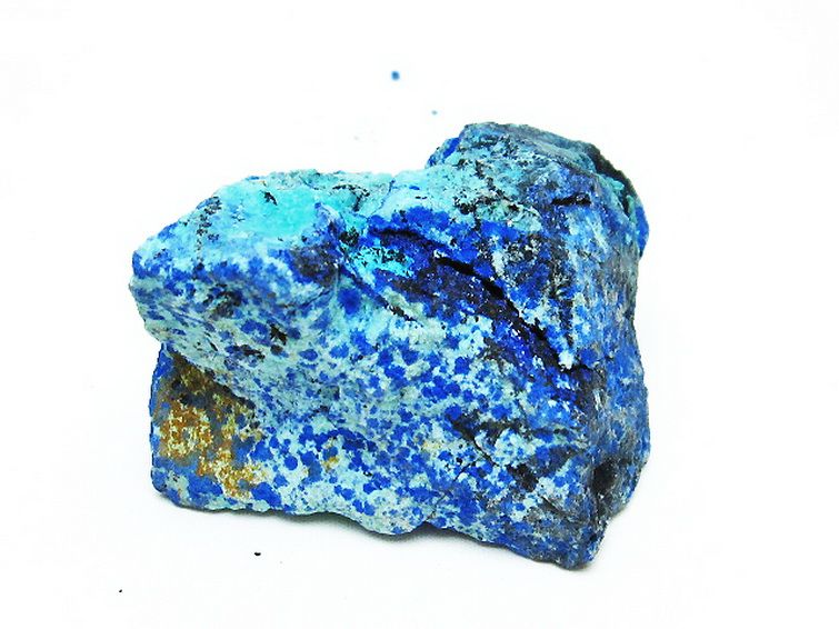 アズライト 藍銅鉱 ブルーマラカイト 原石[T485-3257] 1枚目