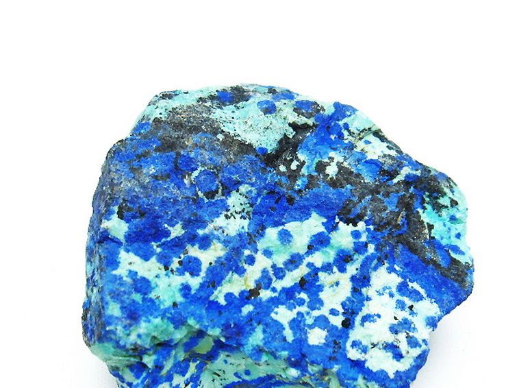 アズライト 藍銅鉱 ブルーマラカイト 原石[T485-3260] 2枚目
