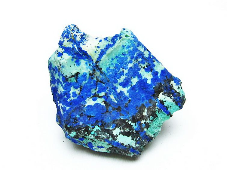 アズライト 藍銅鉱 ブルーマラカイト 原石[T485-3260] 3枚目