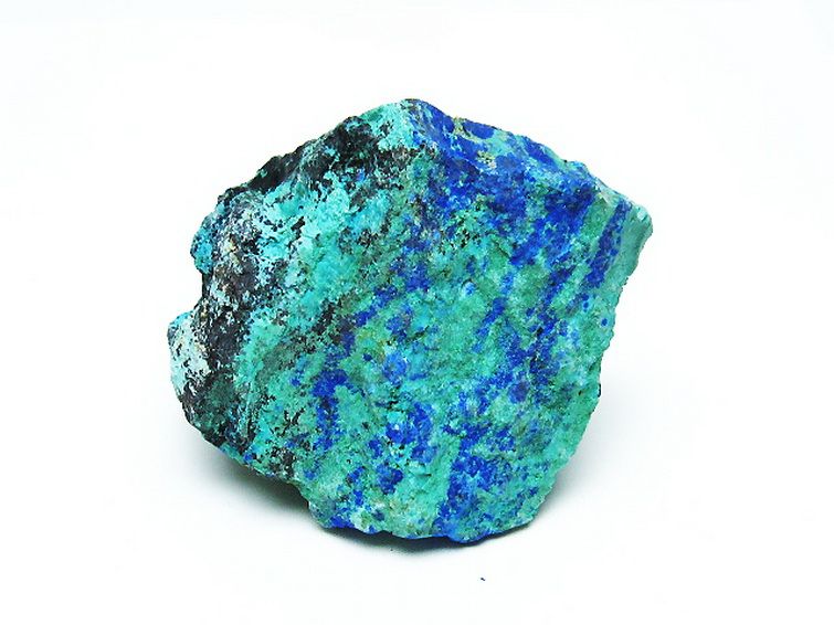 アズライト 藍銅鉱 ブルーマラカイト 原石[T485-3328] 1枚目