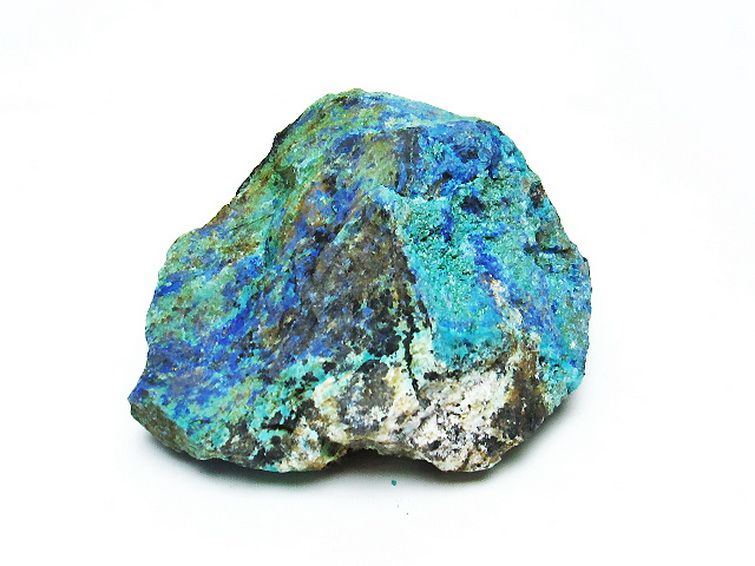 アズライト 藍銅鉱 ブルーマラカイト 原石[T485-3329] 1枚目
