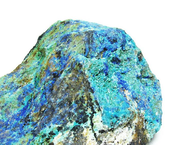 アズライト 藍銅鉱 ブルーマラカイト 原石[T485-3329] 2枚目