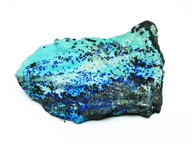 アズライト 藍銅鉱 ブルーマラカイト 原石[T485-3350] 3枚目