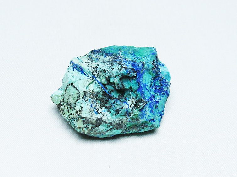 アズライト 藍銅鉱 ブルーマラカイト 原石[T485-3361] 1枚目