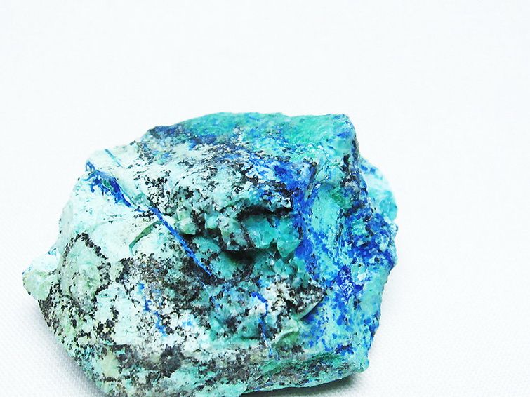 アズライト 藍銅鉱 ブルーマラカイト 原石[T485-3361] 2枚目