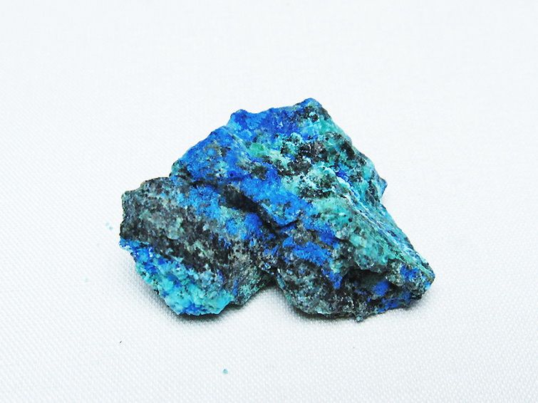 アズライト 藍銅鉱 ブルーマラカイト 原石[T485-3369] 1枚目