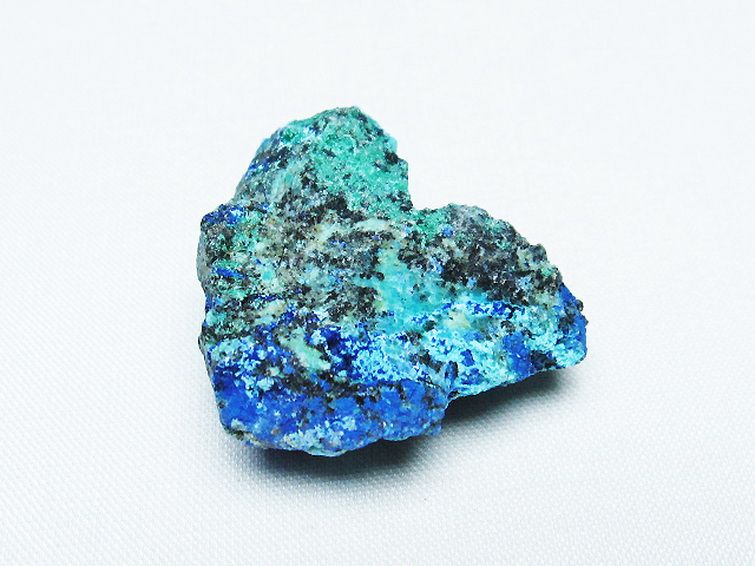 アズライト 藍銅鉱 ブルーマラカイト 原石[T485-3369] 2枚目