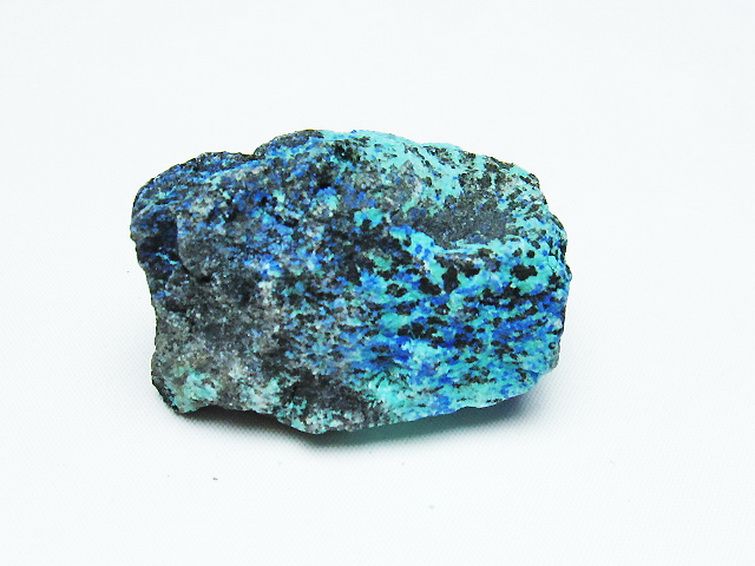 アズライト 藍銅鉱 ブルーマラカイト 原石[T485-3374] 1枚目
