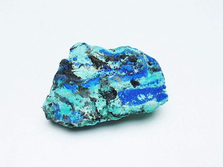 アズライト 藍銅鉱 ブルーマラカイト 原石[T485-3421] 1枚目